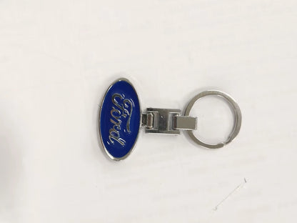 Horizontal Key Fob – Ford Pendant Keyring Silver Metal Car Keychain UK
