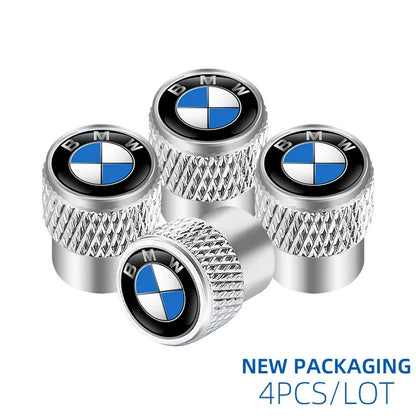 BMW Valve Caps Set  Knurling Style Tire Valve Cap