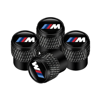 BMW Valve Caps Set  Knurling Style Tire Valve Cap