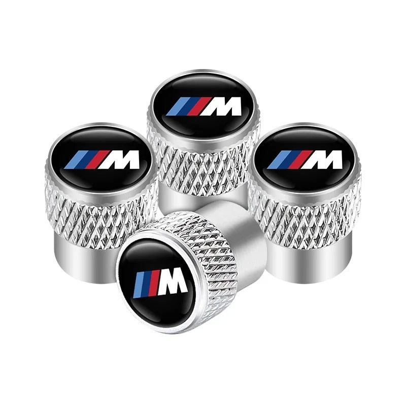 BMW Valve Caps Set  Knurling Style Tire Valve Cap