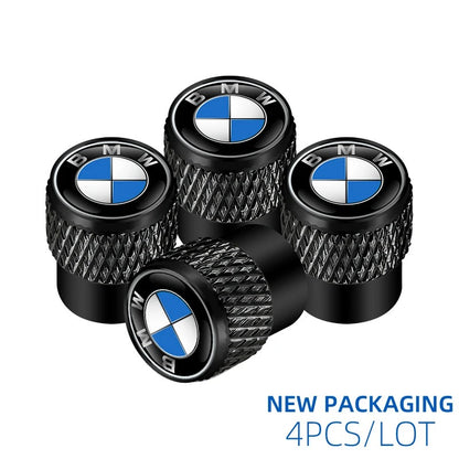 BMW Valve Caps Set  Knurling Style Tire Valve Cap